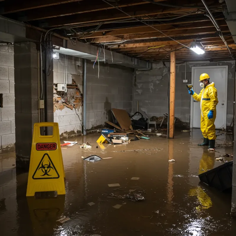 Flooded Basement Electrical Hazard in Steele, MO Property